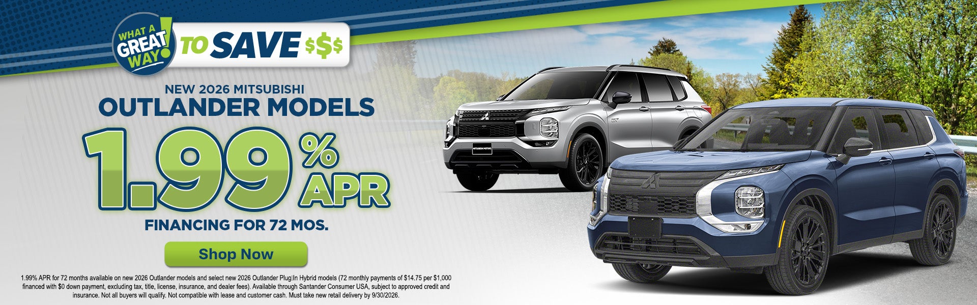 2026 Outlander APR Offer